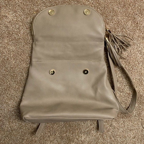 Beautiful Taupe Backpack Purse - Picture 3 of 4